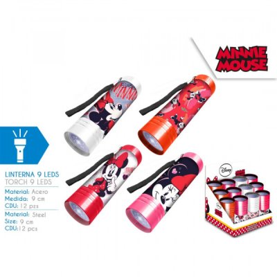 ZTR Disney Mimmi Pigg Minnie Alu Ficklampa Flashlight LED 9cm