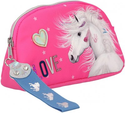 Miss Melody pyssel Häst Make up bag sminkväska 20cm Rosa rest 99