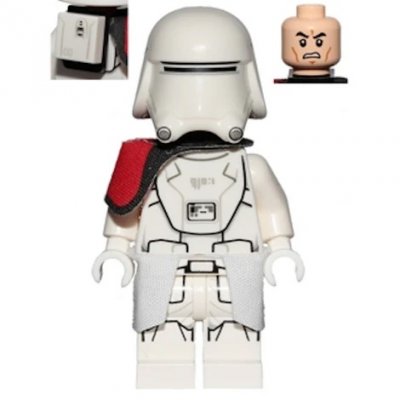 Lego Figurer Star Wars First Order Snowtrooper Officer red cape BL7