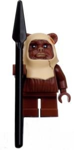 Lego Figurer Star Wars Ewok Paploo beige brun LF50-20