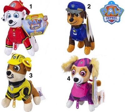 Paw Patrol BagClips Coinpurse Plånbok Nyckelring Plush 14cm Välj