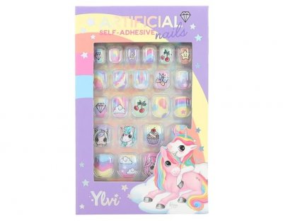 TOP Model Barn lösnaglar Fake nails naglar 24st YLVI Lila rest 3
