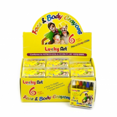 Leksaker Smink Kropp & Ansiktsfärg 2st 6-pack Kritor/färger