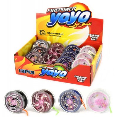 BarnLeksaker 26465 Jojo Yoyo Jo-jo Yo-Yo Trissa metall med ljus Välj Färg