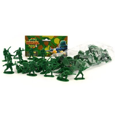 Leksaker Set Militärsats 50st krigare Soldater Gröna 68563