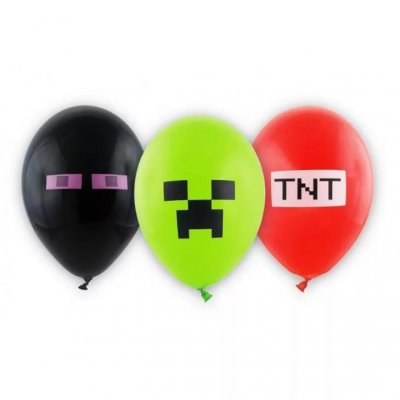 MINECRAFT Ballonger Balloons 12635  TNT 6-Pack 30cm