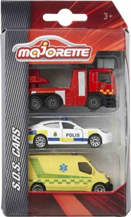 Simba Leksaksbilar Majorette Cars 3-Pack S.O.S Polis metall