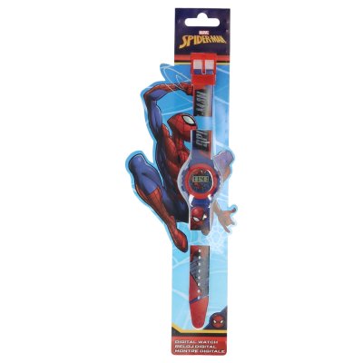 Avengers Marvel 4972 Barnklocka Spiderman Spider-Man Klocka Digital Mörkblå/röd 22cm