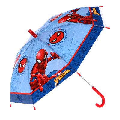 Marvel Spiderman Umbrella Paraply 70cm i diameter SP7204 Rött handtag