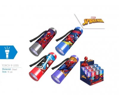 ZTR Disney Spiderman Spider-man Alu Ficklampa Flashlight LED 9cm