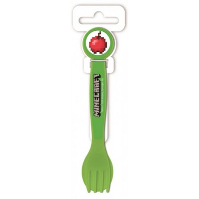 Minecraft Bestick Cutlery Sked & Gaffel Plast Gröna 16cm