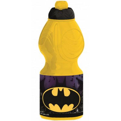 BATMAN Vattenflaska Bottle Dricksflaska 400ml Gul/Svart