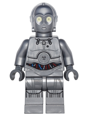 Lego Figurer Star Wars  C-3po Silver Protocol Droid U-3PO BL1
