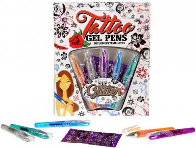 Pennor 5st Gel Tattoo Tatueringspennor Roses + mallar rest 1