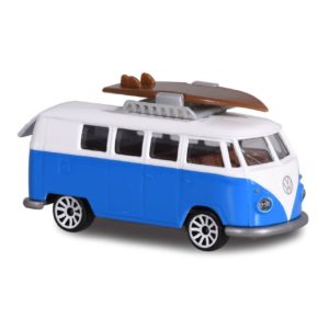 Majorette Cars bilar metall Vintage 8cm VW T1 Volkswagen Buss Blå