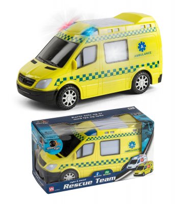Vn Leksaker Bilar Cars Gul Ambulans Van Light & Sounds 20cm