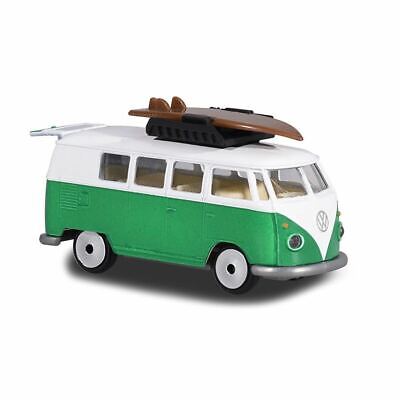 Majorette Cars bilar metall Vintage 8cm VW T1 Volkswagen Buss Grön