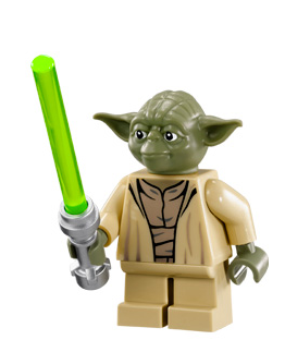 Lego Figurer Star Wars Yoda med grön laser 75017 BL1
