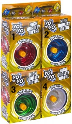 Leksaker Jo-Jo Jojo YoYo Superspin Metallic Metall 7cm Välj