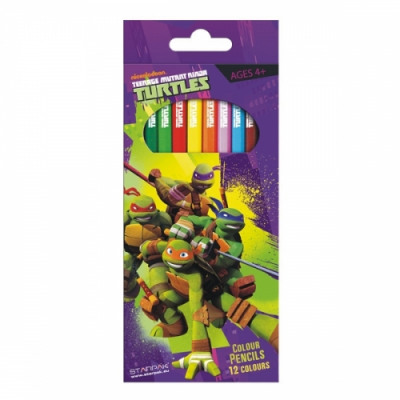 ZTR Pyssel 12st Färgpennor Colour Pencils TMNT Ninja Turtles rest 6